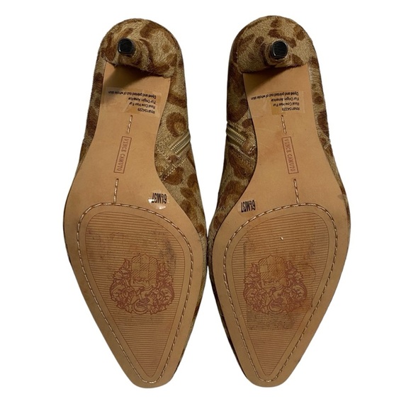 Vince Camuto Ankle Booties Women’s 6.5M/37 Tan/ Brown Animal Print NWOB - Picture 8 of 10